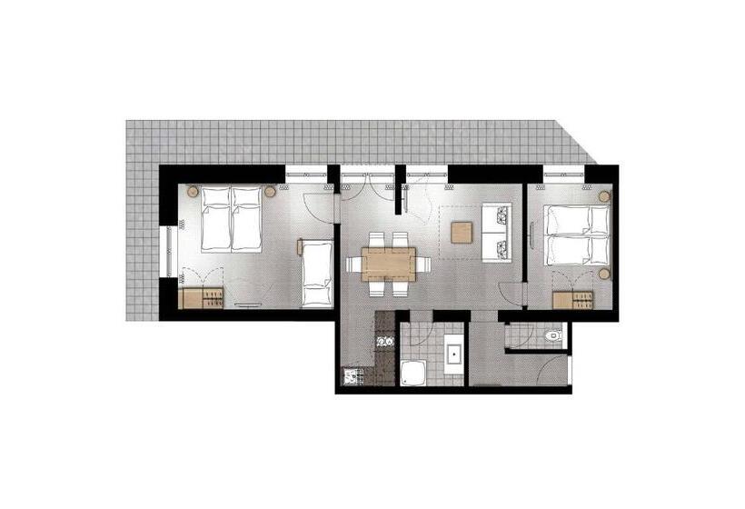 Апартаменты 2 Спальни, Gurglhof Apartmenthaus