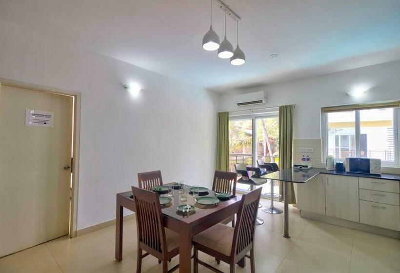 带1个卧室带泳池的公寓, Rainforest Enclave, Arpora   10 Mins To Baga Beach