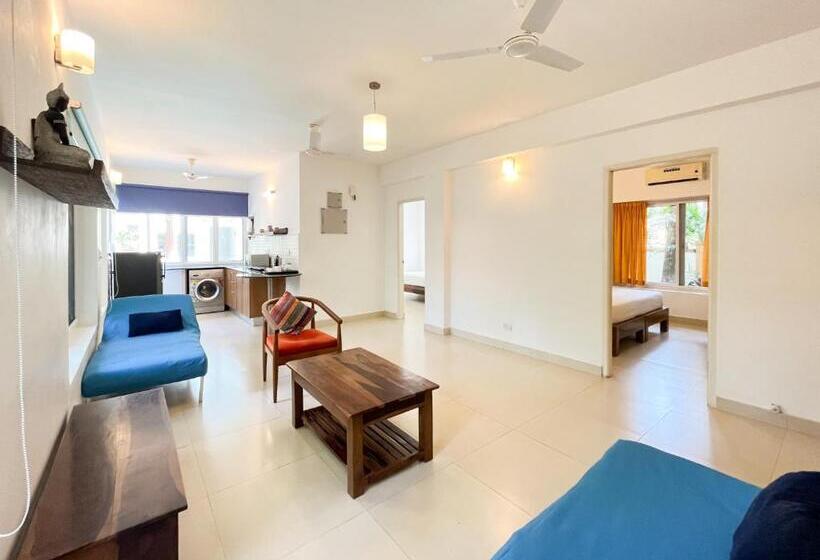 带1个卧室带泳池的公寓, Rainforest Enclave, Arpora   10 Mins To Baga Beach
