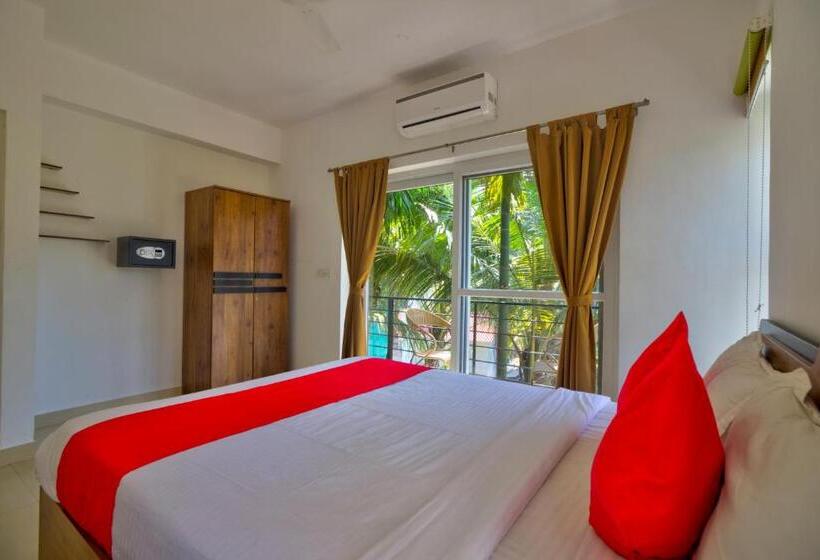 带泳池景观及2个卧室的公寓, Rainforest Enclave, Arpora   10 Mins To Baga Beach