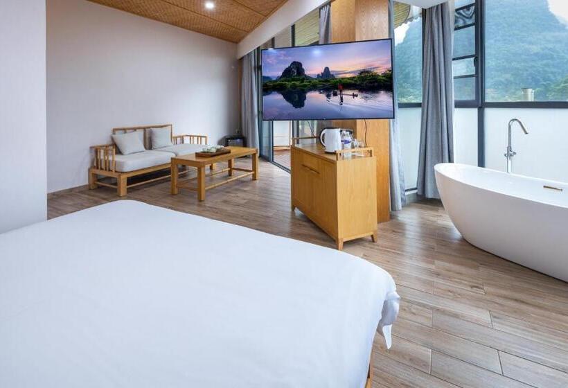 اتاق استاندارد با بالکن, Qingshan Yuandai Boutique Homestay Yangshuo