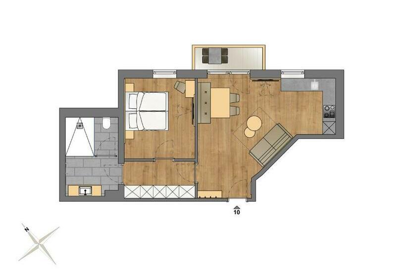침실 1개 아파트, Apart Hotel Dreisonnenhof