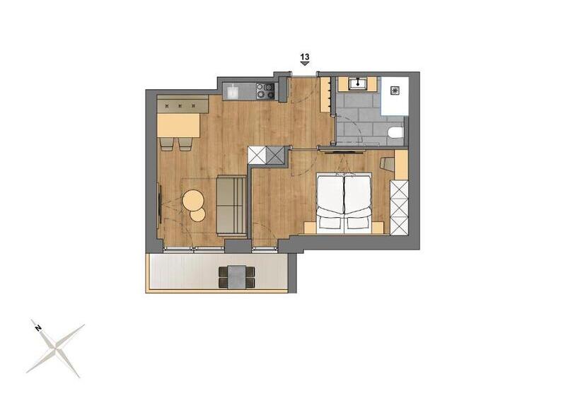 Апартаменты 1 Спальня, Apart Hotel Dreisonnenhof