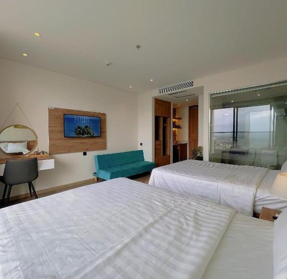 اتاق استاندارد چهار تخته با چشم‌انداز دریا, Venus Apartment   Apec Mandala Phú Yên
