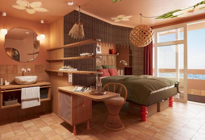 Номер Deluxe Вид на Море с Балконом, Bikini Island & Mountain Hotel Es Trenc  Adults Only