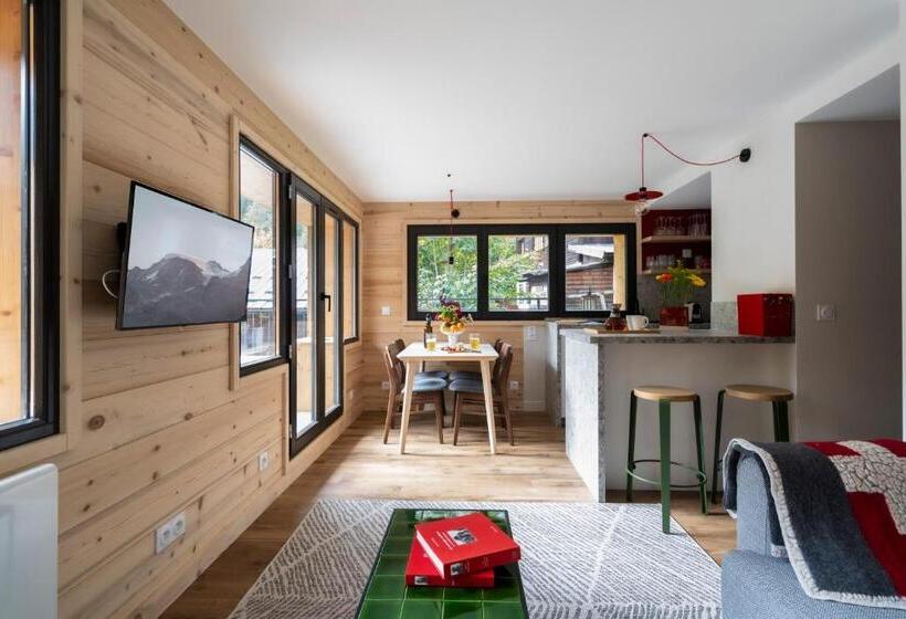 آپارتمان 1 خوابه با تراس, Chalet Nant Rouge
