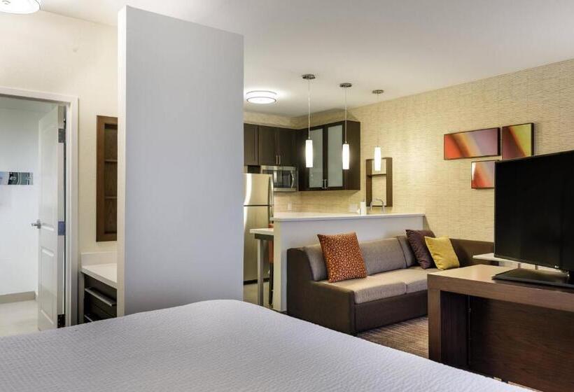 带大床的标准工作室, Residence Inn By Marriott Dallas Plano/richardson At Coit Rd