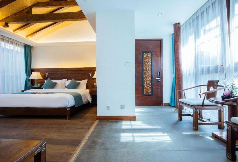 Büyük Çift Kişilik Yataklı Standart Oda, 丽江束河元年别院 Yuannian Lijiang