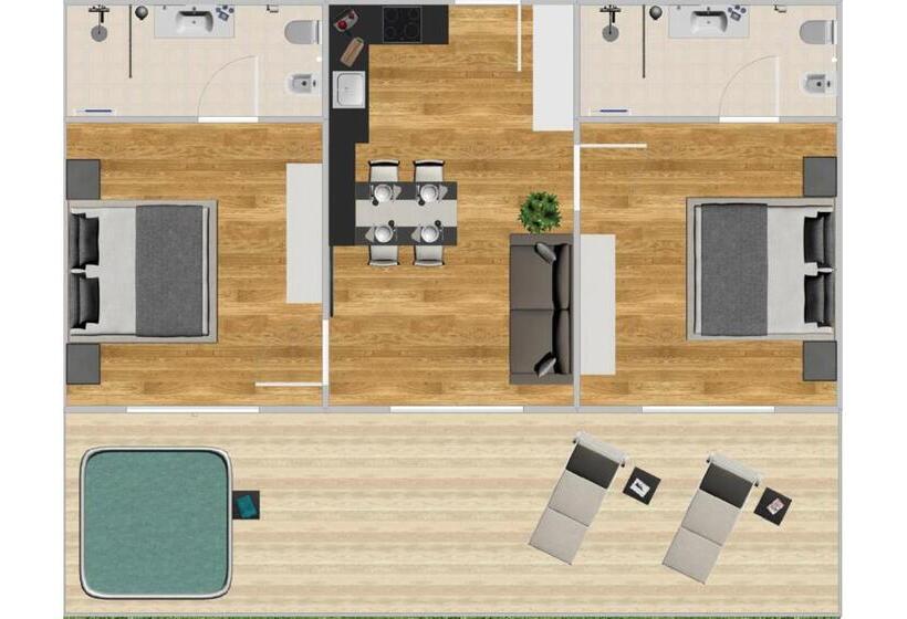 آپارتمان سوپریور 1 خوابه, K1 Mountain Chalet   Luxury Apartements