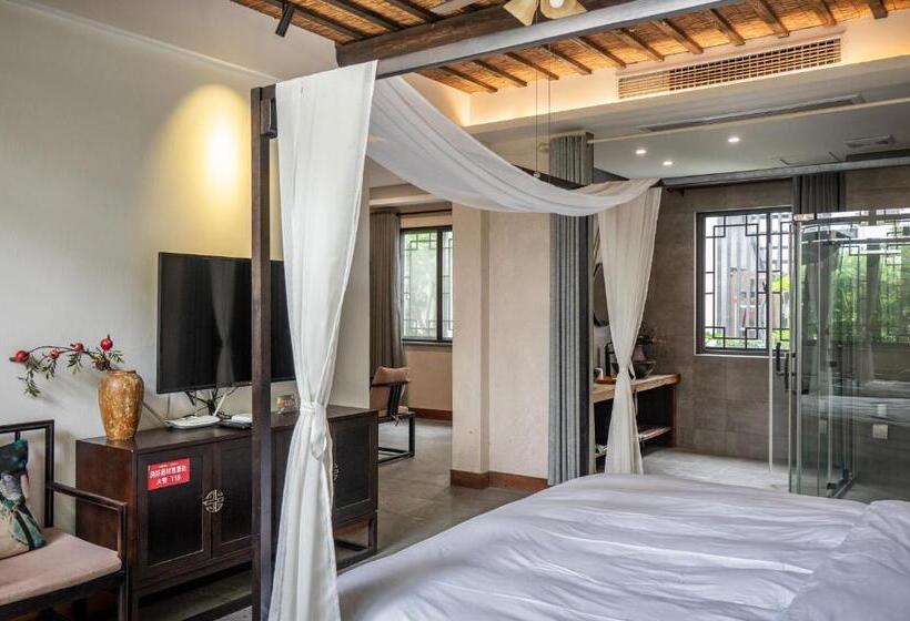 Номер Superior Кровать Кинг, Tingjian Musu Private Soup Design Homestay   South Gate Of Wuzhen Xizha Scenic Area