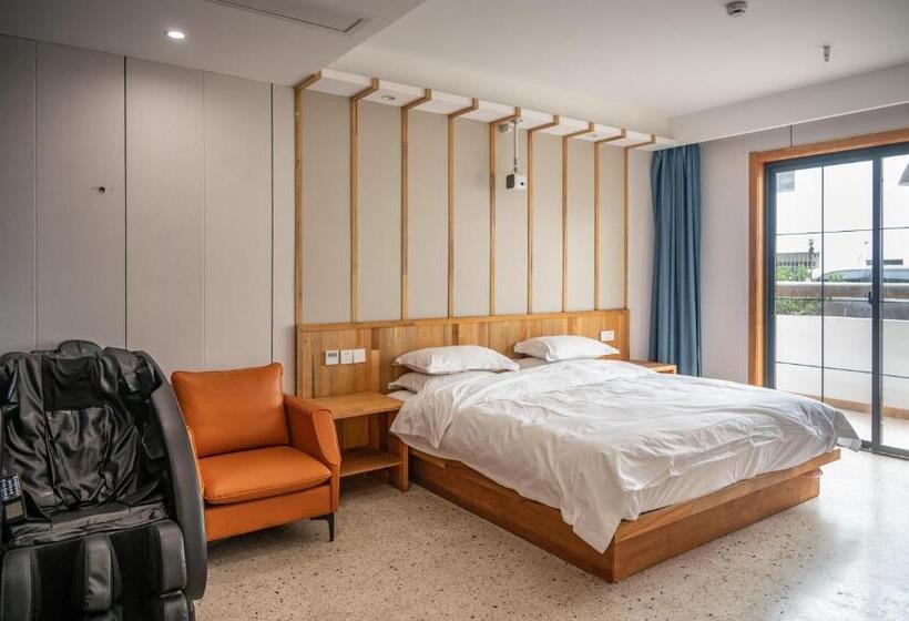 Люкс 2 Спальни, Tingjian Musu Private Soup Design Homestay   South Gate Of Wuzhen Xizha Scenic Area