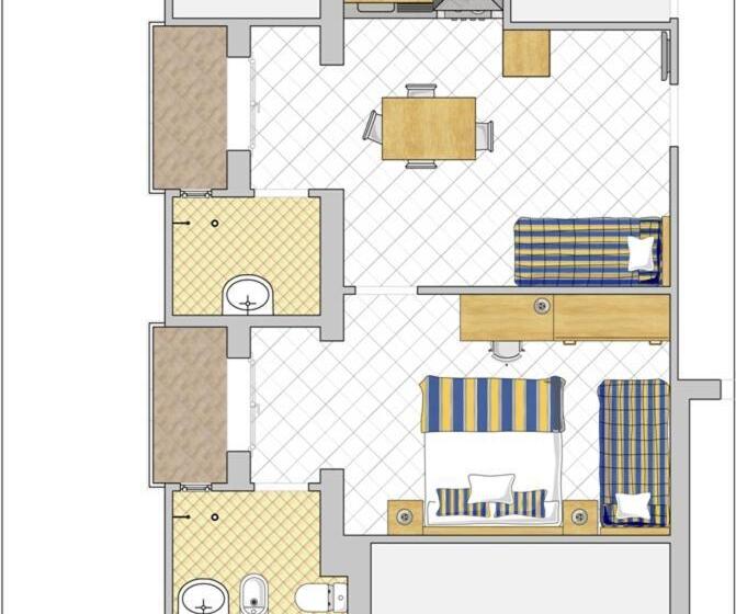 Апартаменты 1 Спальня, Residence Bluadria