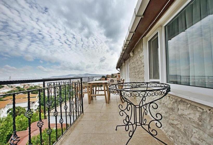带1个卧室的带海景的公寓, Büyükada Apart Hotel   Karadağ Apart