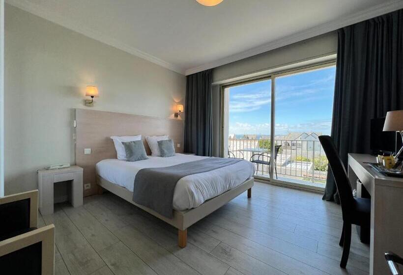 اتاق راحتی با چشم‌انداز دریا, Hôtel Ker Noyal Quiberon Plage