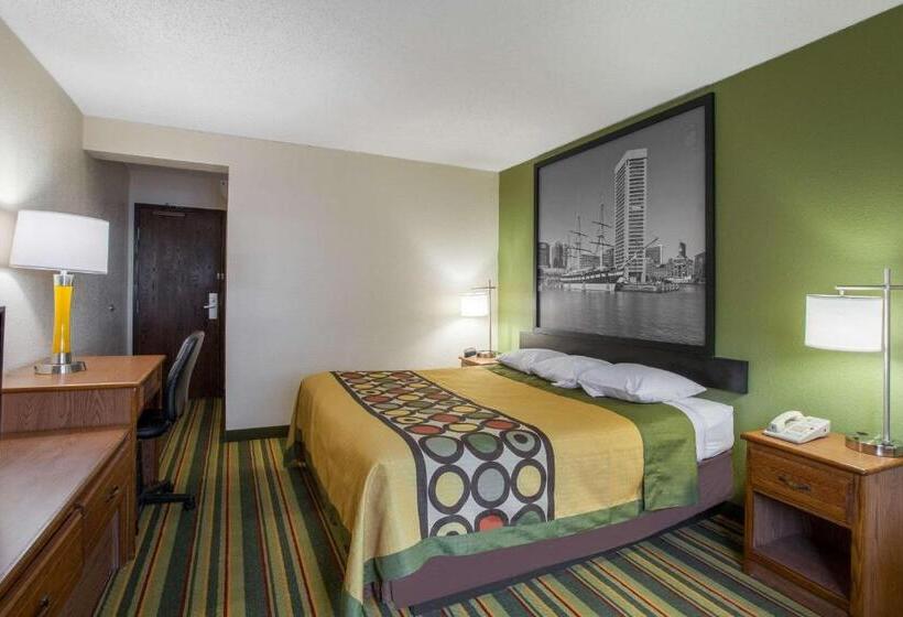 스탠다드 룸 킹사이즈 침대, Super 8 By Wyndham College Park Wash Dc Area