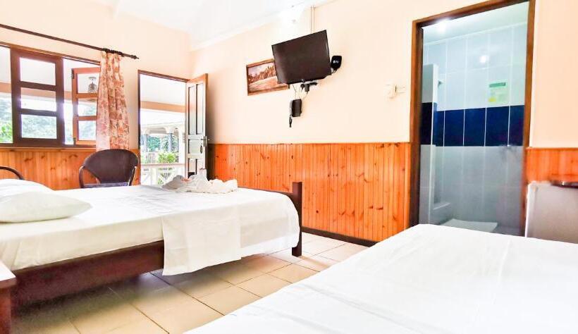اتاق استاندارد سه تخته با چشم‌انداز باغ, Bernique Guesthouse