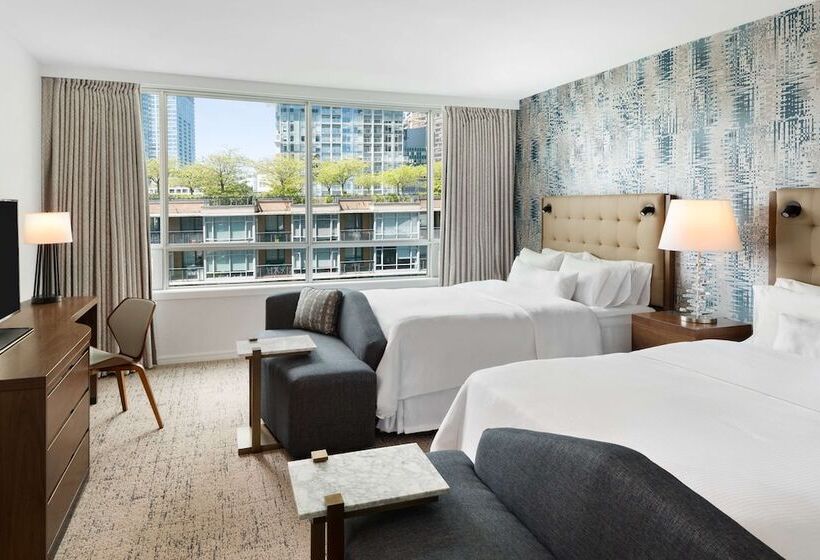 ２ダブルベッドのスタンダードルーム, Hilton Vancouver Downtown