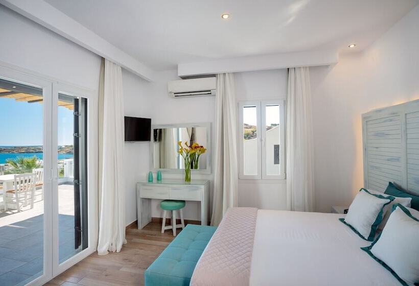 اتاق لوکس با چشم‌انداز دریا, Tropicana Hotel , Suites & Villas Mykonos