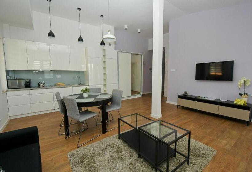 דירה בת חדר שינה 1 עם מרפסת, Poduszka Apartamenty Zdrojowe