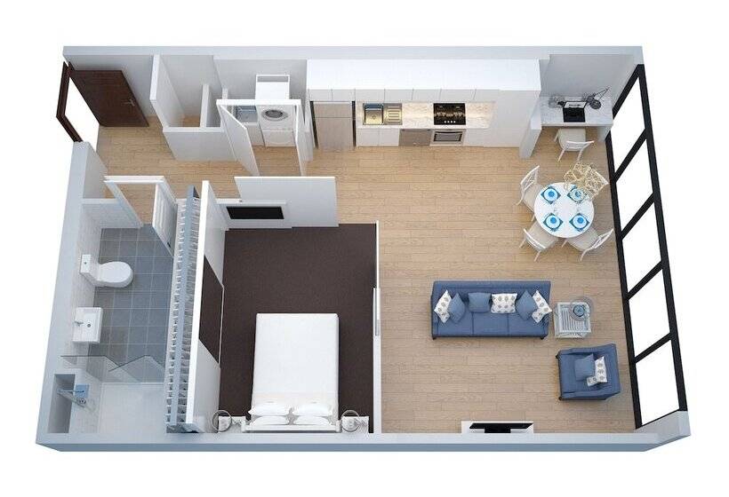 침실 1개 디럭스 아파트, The Hamptons Apartments   Port Melbourne