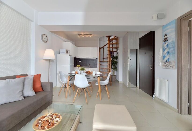 1침실 스탠다드 복층 주택, Alekos Apartments 1 νetflix