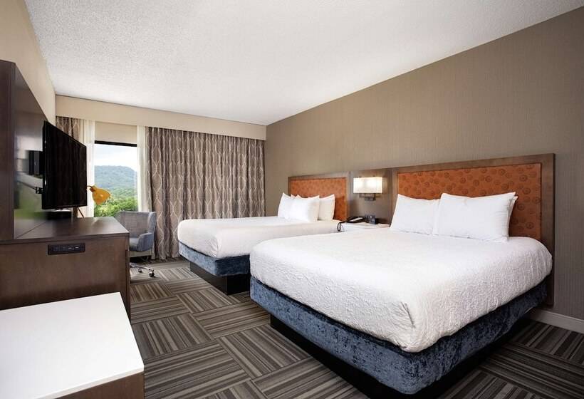 带2个双人床的标准工作室, Hampton Inn Kingsport