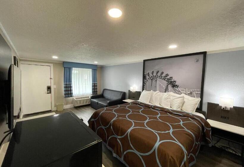 キングサイズベッドのスタンダードルーム, Super 8 By Wyndham Kissimmee Orlando