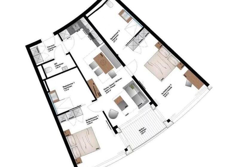 Апартаменты Superior 1 Спальня, Apartmenthotel Sonnenhof