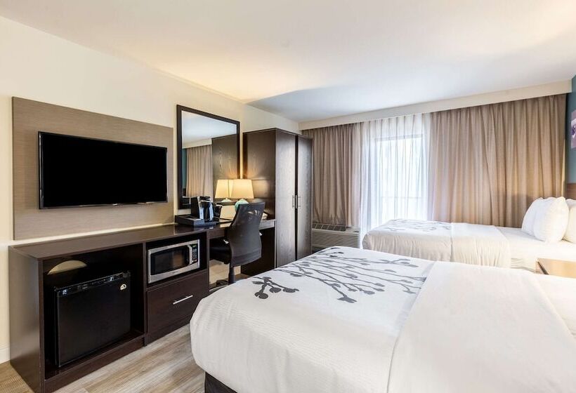 带2个双人床的标准工作室, Sleep Inn On The Beach