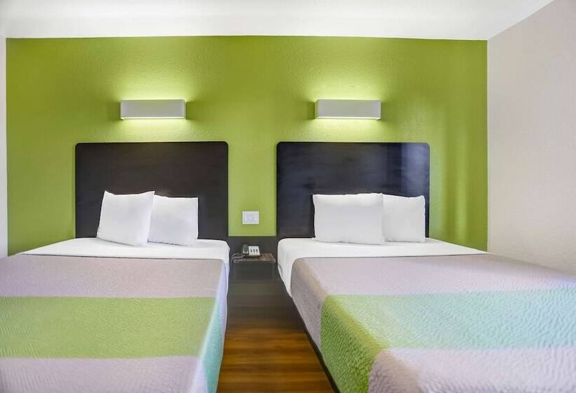 Номер Стандарт 2 Двуспальные Кровати, Motel 6silver City, Nm