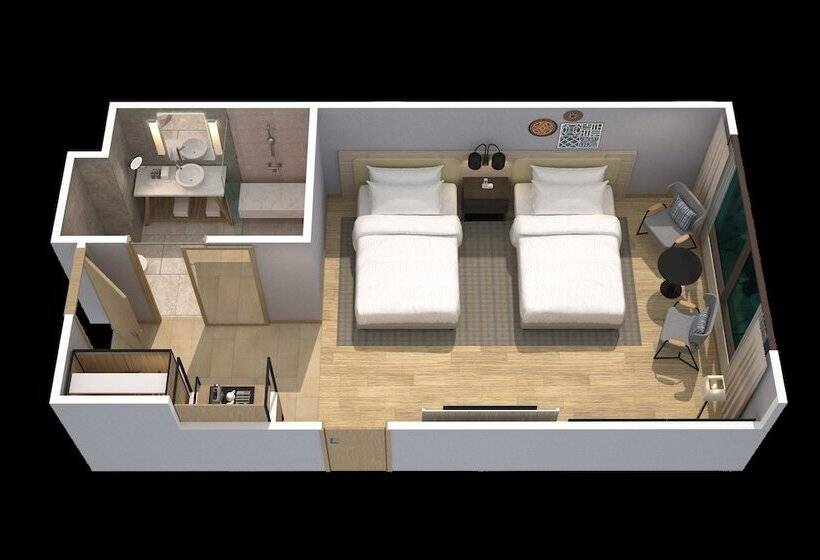 Номер Стандарт 2 Двуспальные Кровати, Four Points By Sheraton Phuket Patong Beach Resort