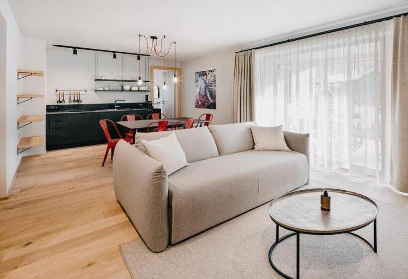 آپارتمان 1 خوابه با تراس, Das Bleibt Alpine Suites