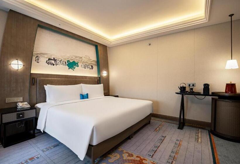 اتاق لوکس با تخت بزرگ, Chengdu Tibetan Hotel Free Welcome Tibetan Tea