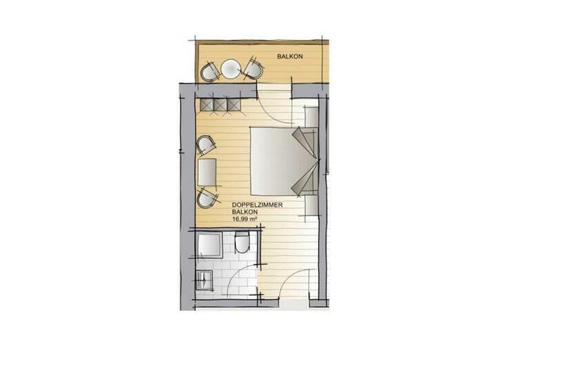 اتاق استاندارد با بالکن, Gästehaus Siegllehen