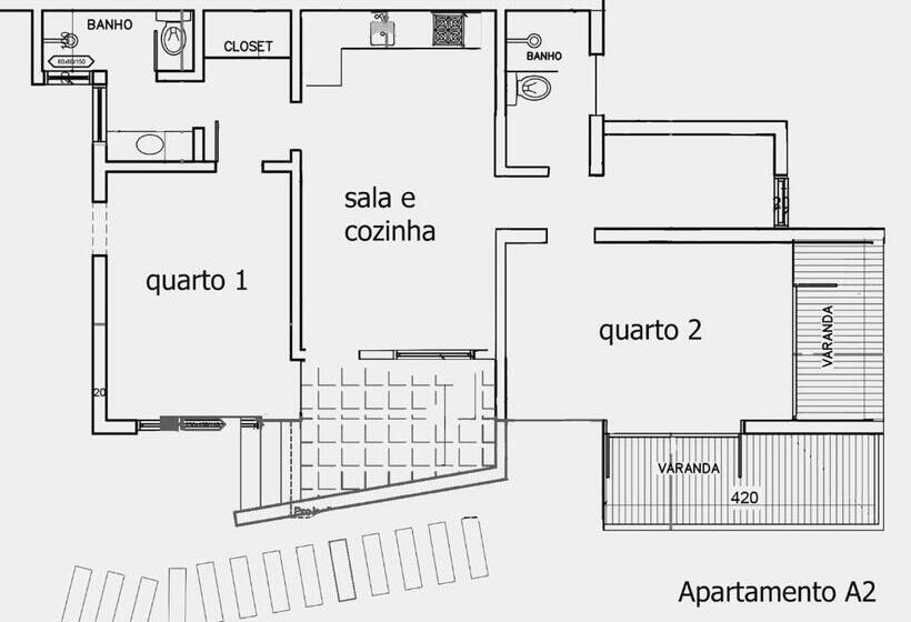 带2个卧室的公寓, Pousada Do Morro