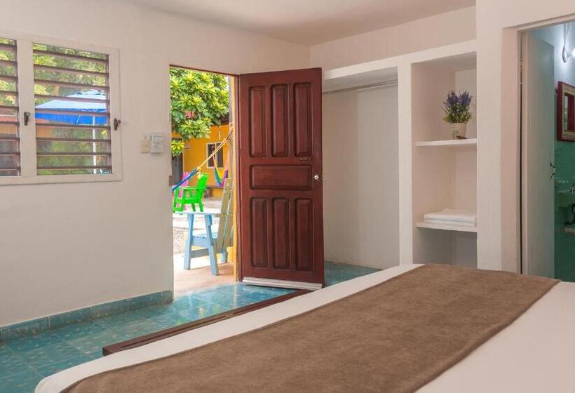 キングサイズベッドのスタンダードルーム, Casa Del Solar Centro Cozumel   Wifi Gratuito Fibra óptica 200 Mbps