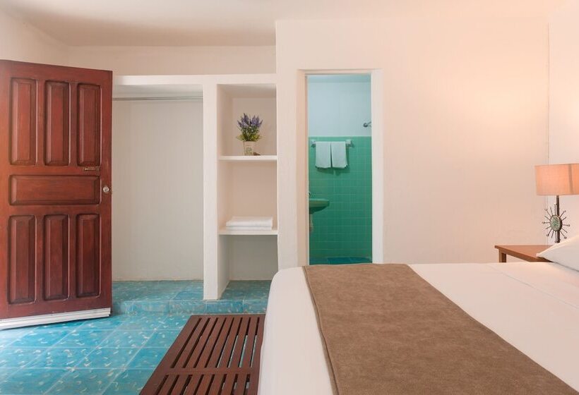 キングサイズベッドのスタンダードルーム, Casa Del Solar Centro Cozumel   Wifi Gratuito Fibra óptica 200 Mbps