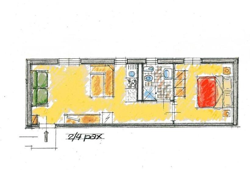 1침실 펜트하우스 아파트, Appartamenti Residence La Roggia