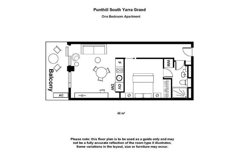 침실 1개 아파트, Punthill South Yarra Grand
