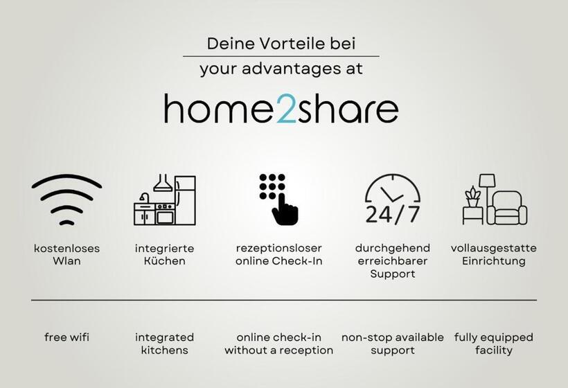 经济房, Zentrale Zweibettzimmer Für Monteure I Home2share