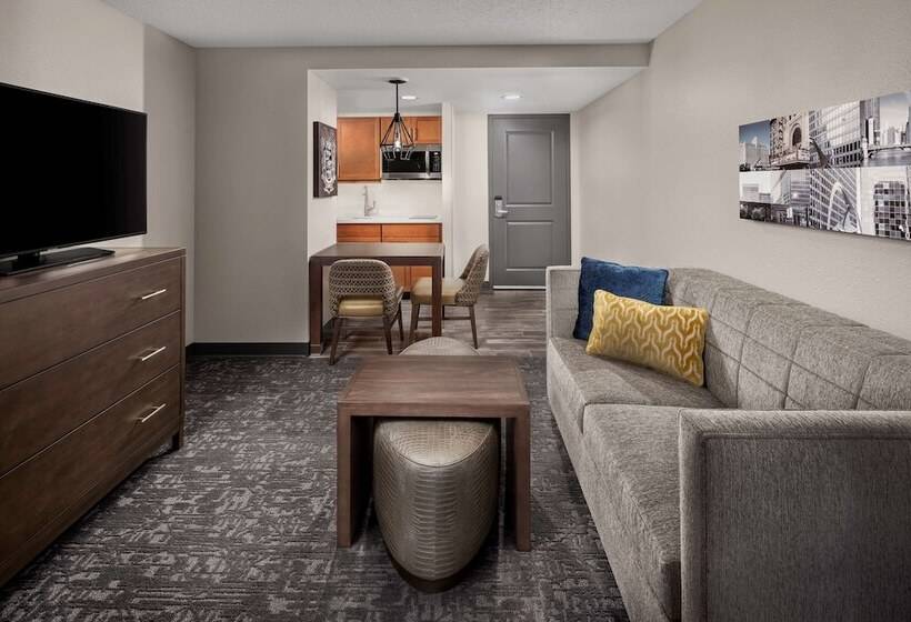 带双人床的标准工作室, Homewood Suites By Hilton Orland Park