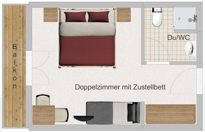 Quarto Estandar com Sacada, Gästehaus Kristall