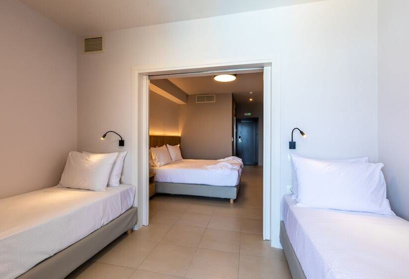 غرفة عائلية مطلّة علي البحر, White Olive Elite Rethymno