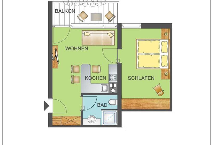 Апартаменты 1 Спальня, Gästehaus Rottenspacher