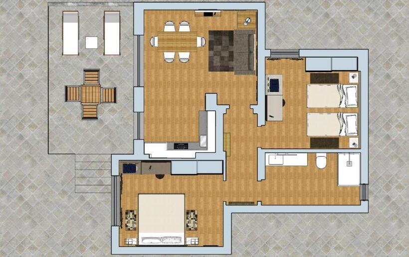 آپارتمان سوپریور 1 خوابه, Aktivhotel Santalucia