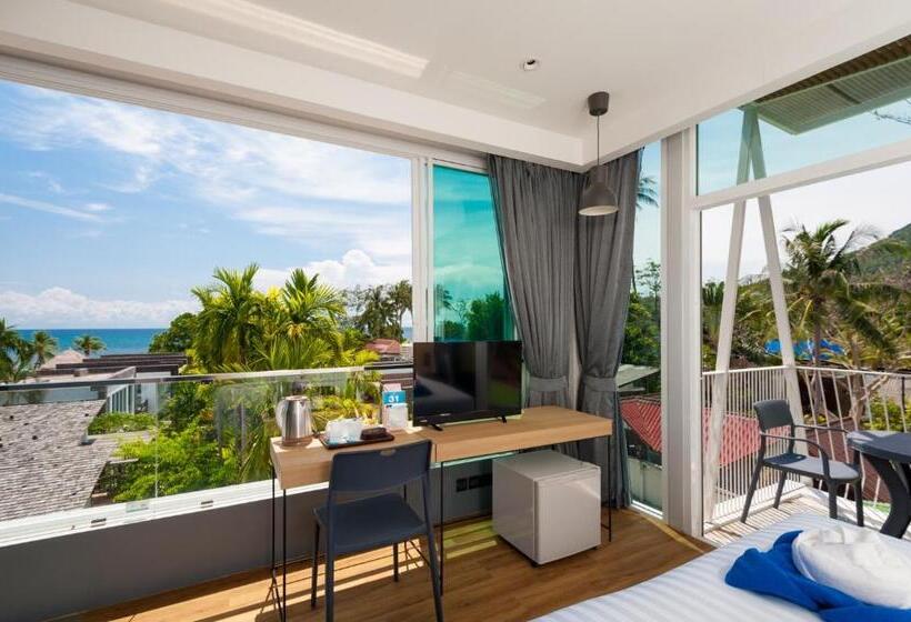 디럭스 룸 바다 전망, Sairee Hut Resort Koh Tao