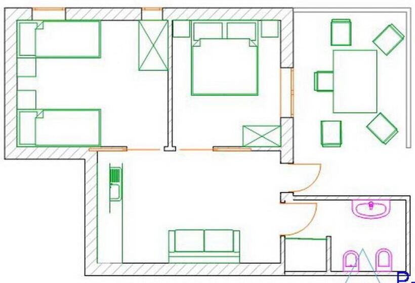 Апартаменты 2 Спальни, Residence Riviera Calabra