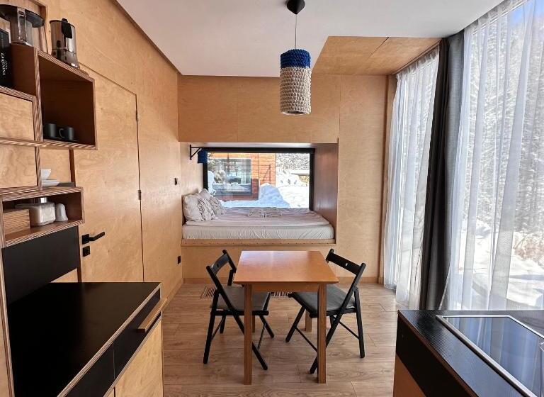 Апартаменты 1 Спальня с Террасой, Apartamenty Szuflandia Z Sauną, Jacuzzi, Przy Stoku Narciarskim