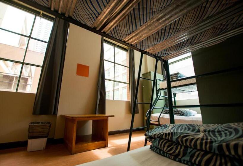공용 욕실 구비 공동 객실 내의 침대, Melbourne City Backpackers