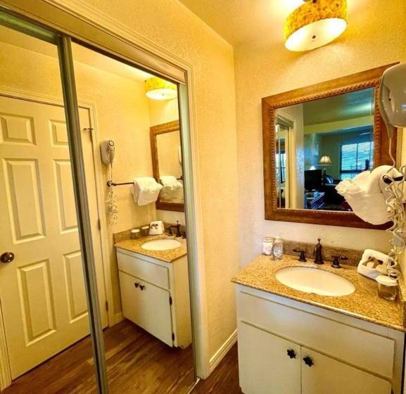 패밀리 룸, Lake View Queen Guest Room With Two Queens, Sleeper Sofa And Deck Overlooking Lake Ouachita, Hotel R